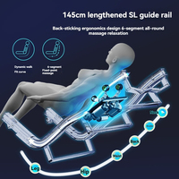 Fauteuil de massage Zhipin, meilleur fauteuil de massage multifonctionnel automatique robotisé 3D en cuir PU, gravité zéro, étirement complet du corps, double cœur, piste SL