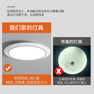 โคมไฟเพดาน LED สไตล์มินิมอลทันสมัยทรงกลมบางเฉียบสำหรับห้องนอนห้องโถงระเบียงห้อง - Product Image 4