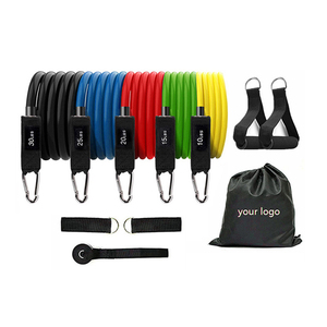 Ceinture élastique TPE Extenseur de fitness multi-force Corde de tension Dispositif d'entraînement des bras musculaires pectoraux <span class=keywords><strong>avec</strong></span> sélection du type de boucle - Product Image 1
