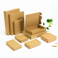 Boîtes d'expédition en carton ondulé brun pour petits articles artisanaux, vente en gros, avec logo personnalisé