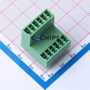 KF2EDGVT-3.5-2*6P Plug-in Terminal Block Through hole,P=3.5mm Connector Board-to-Board / Socket - Closed 2x6P 3.5mm Green - Product Image 1