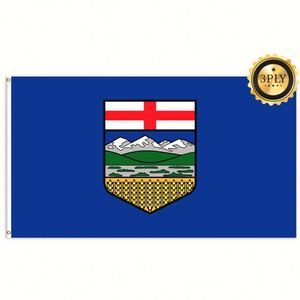 Banderas de Alberta al por Mayor de 3x5 pies, Poliéster 68D/100D, Personalizables para Todas las Naciones, Envío Rápido, Proveedor Confiable, Entrega Veloz - Product Image 2