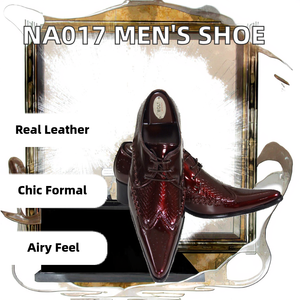 Nouvelle conception, style britannique, chaussures habillées pour hommes en cuir véritable grain d'autruche, bout pointu, pour les occasions formelles et les affaires - Product Image 3