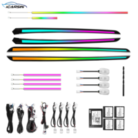 ICarsin pour Mercedes Benz Classe S S-class 2005-2013 W221, éclairage ambiant dynamique, bande lumineuse LED colorée, kit d'éclairage intérieur de voiture