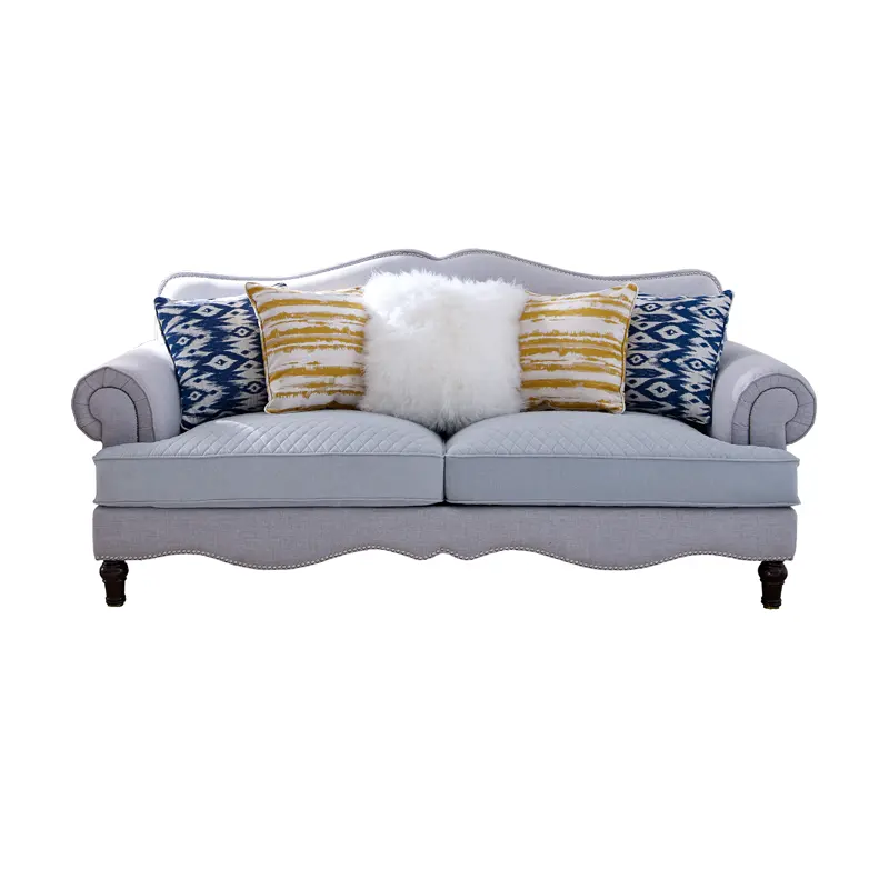 Dongguan mobili grado Superiore Unico divano in tessuto di design tessuto in velluto divano con cuscini divano componibile in tessuto