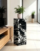 Support à fleurs minimaliste de luxe en ardoise mate pour la décoration de la maison, du salon, de la villa, de l'entrée, du hall d'hôtel