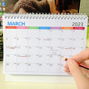 Lịch Tùy Chỉnh Quà Giáng Sinh Khuyến Mại Lịch In Để Bàn 2023 Cuộn Dây 365 Ngày - Product Image 2