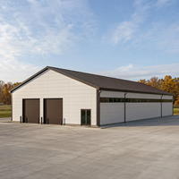 Bâtiment en structure acier ignifuge de classe 50 ASTM A572, entrepôt de stockage isolé en PU, atelier