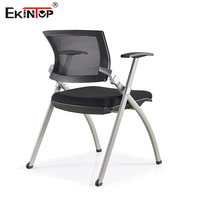 Chaise de bureau empilable Ekintop avec tablette d'écriture, idéale pour les étudiants et la formation – Échantillon gratuit