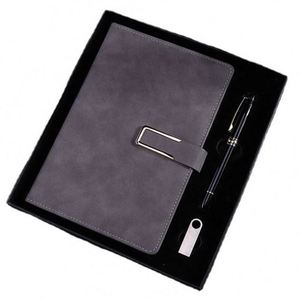 Wholesale Corporate Leather Notebook Gift Sets With Pen Customizable Luxury A5 Diary Stationery <b>Note</b> <b>Book</b> Gift Box for Men - Product Image 4