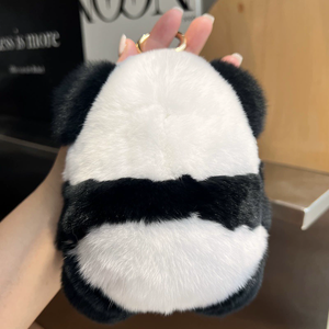15cm <span class=keywords><strong>Panda</strong></span> muñeco de peluche mujer bolso adornos lindo Real Rex piel <span class=keywords><strong>Panda</strong></span> coche llavero lindo oso coche llavero moda chicas <span class=keywords><strong>Gif</strong></span> - Product Image 2