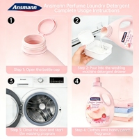 Ansmann Cairan Pencuci Pakaian Aroma Lavender Jasmine Floral Peach Ramah Lingkungan Melembutkan Pakaian Penghilang Noda Membandel Warna
