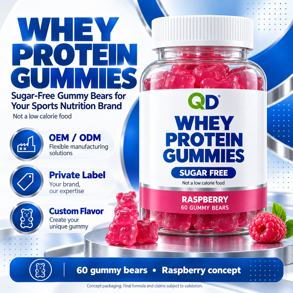 Custom Haccp Labels Sugar Free Whey Protein Gummies Gummy Bears OEM ODM Private Label ...