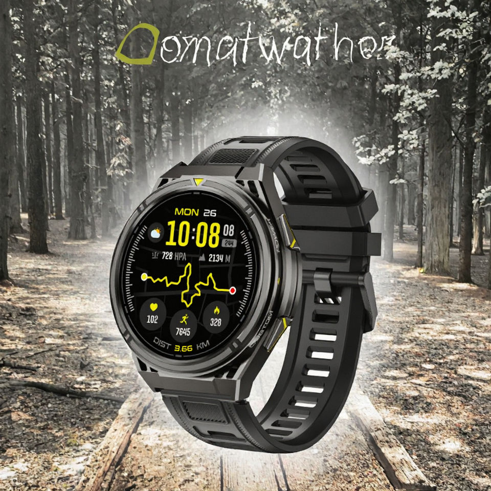 1.43 Inch AMOLED Sports Smart Watch Round GPS Smartwatch 5 ATM ...