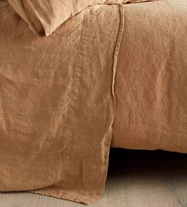 Parure de lit en lin marron rosé style bohème chic, taille Queen, 200 fils, avec taies d'oreiller douces, couette Donna, literie confortable pour mariage et hôpital - Product Image 2