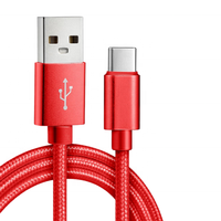 Câble de données USB A vers Type C tressé en nylon, résistant à l'usure, transfert haute vitesse pour smartphones Android