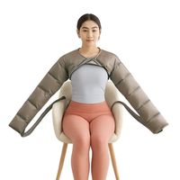 Système de massage des jambes par compression d'air avec bottes de pressothérapie numériques 6 chambres blanc et noir pour la récupération musculaire des jambes