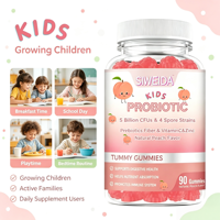 OEM Private Label Gommes Probiotiques pour Enfants 5 Milliards UFC Prébiotiques Vitamine C Zinc Digestion Immunité 90 Pièces
