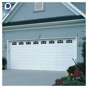 Porte de <span class=keywords><strong>garage</strong></span> sectionnelle électrique Prima à télécommande, en acier à panneaux surélevés, blanche, pour maison, appartement, parking - Product Image 3