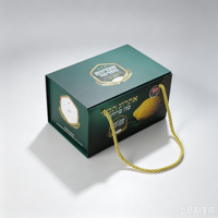 Boîte cadeau en carton rigide magnétique noir pliable avec logo personnalisé, boîte à fruits