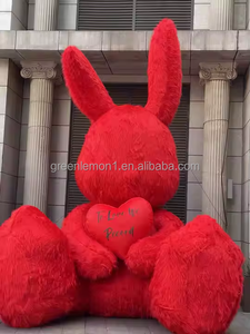 Pallone Gonfiabile Gigante a Forma di Coniglio Peloso per Eventi Promozionali e Pubblicitari, per Interni/Esterni DLGZG - Product Image 2