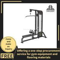Machine de musculation professionnelle pour tirage vertical assis et rame longue, à charge sélective par poulie pour entraînement de force