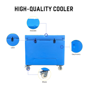 Everich Storage Container Insulated Fish Bin 330L Thermal Insulated Eco-Friendly Cooler <strong>Box</strong> with Wheels for Sea Food Storage - Product Image 4
