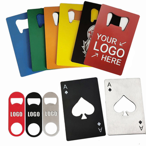 Ý tưởng quà tặng bán buôn kim loại thẻ thép không gỉ bia mở chai biểu tượng tùy chỉnh Laser khắc trống có thể mở Thẻ mở chai - Product Image 1