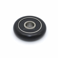 6x35x11mm negro POM recubierto 626RS rodamiento de acero cromado revestimiento Circular puerta ventana rodillo rueda de polea de plástico OEM