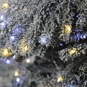 <span class=keywords><strong>Sapin</strong></span> artificiel floqué de type pin alpin avec tronc en bois véritable et lumières LED bicolores pour la décoration de la maison, du bureau ou des fêtes, plusieurs tailles disponibles - Product Image 5