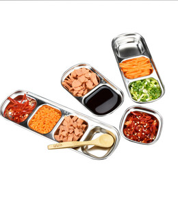 Plato pequeño de acero inoxidable de alta calidad con patrón de planta Pedido mínimo 50 piezas para <span class=keywords><strong>restaurante</strong></span> de barbacoa <span class=keywords><strong>coreano</strong></span> - Product Image 3