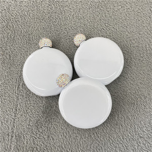 Flacon rond en acier inoxydable avec strass, pour <span class=keywords><strong>demoiselle</strong></span> <span class=keywords><strong>d</strong></span>'<span class=keywords><strong>honneur</strong></span>, pour impression thermique, 5oz, idée cadeau pour elle - Product Image 2