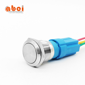 Zte ABEI — interrupteur plate en Nickel plaqué, bouton-poussoir imperméable, à verrouillage automatique, bouton-poussoir momentané, pour voiture, bateau, 19mm - Product Image 4