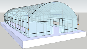 โรงเรือนเพาะปลูกพลาสติกทรงโค้งคู่ Skyplant Agriculture สำหรับปลูกพืชและเพาะชำ - Product Image 1