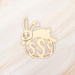 Pendentif en bois naturel non fini en forme d'œuf de Pâques pour la décoration de fêtes, loisirs créatifs pour enfants et décoration intérieure - Product Image 6