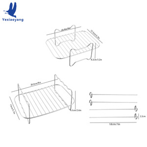 Yexiaoyang Stainless Steel Air Fryer Grill Rack Medium Size Easy Cleaning For Household Oven Use - Product Image 3
