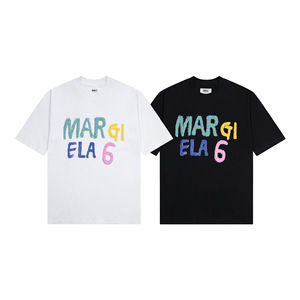 Camiseta Masculina de Alta Gama, Vintage, Retro, de Lujo, <span class=keywords><strong>Maiso</strong></span> Margiela, con Letras Digitales, 300g, 100% Algodón, Manga Corta, Transpirable y Holgada - Product Image 4
