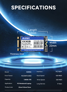 Gudga M.2 SSD 2242 Garantie de qualité SSD M2 2242 128 Go - Product Image 2