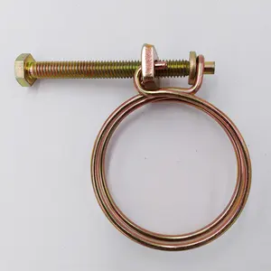 Personnalisé en différentes tailles réglable Double fil colliers de serrage en fil d'acier Tube pince colliers boulon assortiment Kit