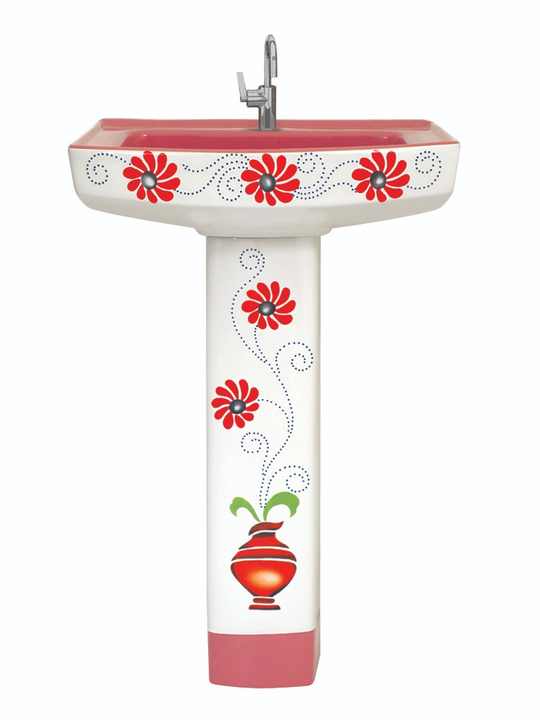 Luxury Modern Design Vitrosa Polo Set Pedestal Sink for Home and Hotel Wash Basins Durable Indian Supplier Stone Material