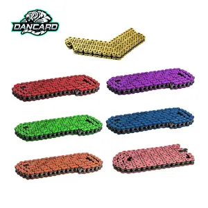 DANCARO Motorradkette 420 428 428H 520 Sprocket-Ketten Farbkundenspezifisch 428H-112L Dirtbike Gelände-Motorradkette