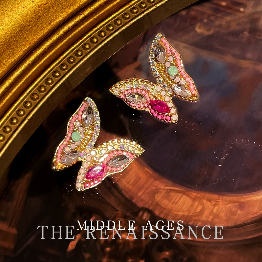 Papillon plein de diamant coloré [strass]