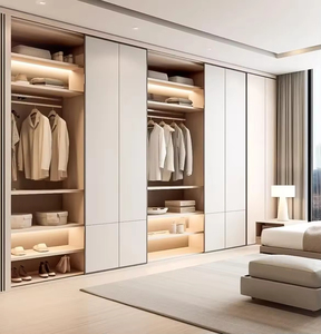 <span class=keywords><strong>Armoire</strong></span> de rangement de luxe moderne personnalisable avec portes à panneaux plats pour <span class=keywords><strong>chambre</strong></span>, salon, hôpital, hôtel, appartement - Product Image 4