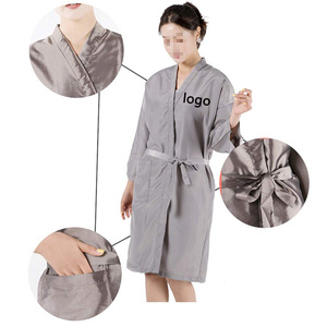 เสื้อคลุมกันน้ำสำหรับช่างทำผมหญิง ป้องกันการซีดจาง แบบกิโมโน รับสกรีนโลโก้ ปรับขนาดได้ สำหรับลูกค้าร้านเสริมสวย ช่าง<span class=keywords><strong>ตัดผม</strong></span> - Product Image 2