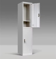 Armoire de rangement en acier à deux portes, casier métallique portable, mobilier pour la maison, la salle de sport, l'école, l'appartement, la chambre, organisateur durable et verrouillable