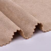 Tissu en polyester tricoté Scuba Suede couleur personnalisée, antistatique et extensible, pour vêtements, fabriqué en Chine
