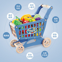 Chariot de courses en plastique BGL pour enfants - Jeu d'imitation avec aliments et fruits à découper