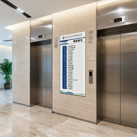 Panneau publicitaire de guidage au sol en acier inoxydable de haute qualité pour immeuble de bureaux - Durable et facile à assembler