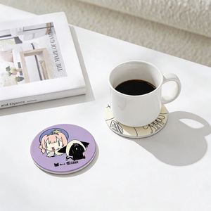 Sous-verres personnalisés en céramique vierge pour sublimation, isolants thermiques, en marbre, carrés ou ronds, pour bar, bière, boissons, café - Product Image 4