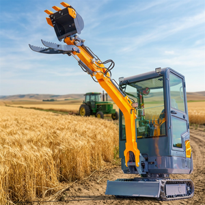 Mini-excavatrice compacte 1 tonne, auvent et cabine en option, prix de gros pour les revendeurs mondiaux et les commandes en gros, couleur personnalisée, OEM ODM - Product Image 1